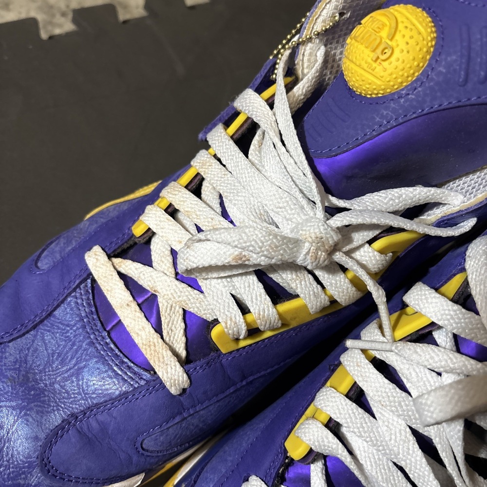 Reebok Shaq Attaq Pump lakers Purple‎ Yellow Men's Size 12 Shaquille O'Neal - Picture 8 of 16